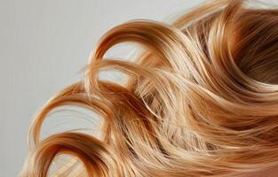 Close Up Shot of Blonde Hair photo