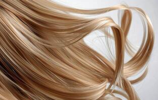 Close Up Shot of Blonde Hair photo