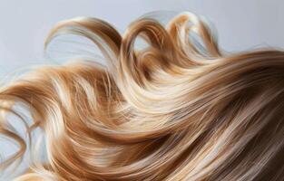 Close Up of Long Blonde Hair photo