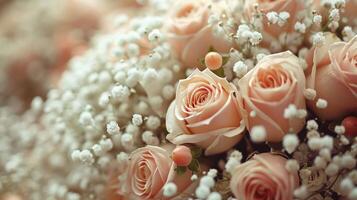 White Flowers and Green Leaves Arranged in Heart Shape photo