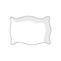 Pillow icon with shadow isolated illustration. vector
