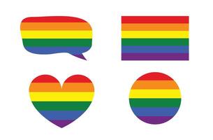 Love is Love, LGBT flag, rainbow color love symbol, pride month in June, illustration. vector