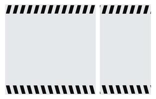 Black Warning Lines with Copy Space on Grey Background Posters Set for Safety, Construction, Attention Concepts. Square and Vertical Design Templates for Web, Print and Social Media vector
