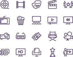 cinema icon line vector