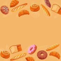 A vibrant gradient Assorted Bakery Treats Collection vector