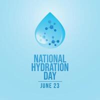 National Hydration Day design template good for celebration usage. hydration illustration. flat design. eps 10. vector