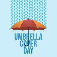 Umbrella Cover Day design template good for celebration usage. Umbrella image. eps 10. vector