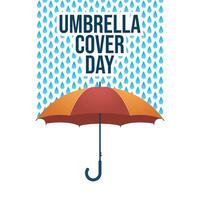 Umbrella Cover Day design template good for celebration usage. Umbrella image. eps 10. vector