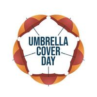 Umbrella Cover Day design template good for celebration usage. Umbrella image. eps 10. vector