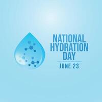 National Hydration Day design template good for celebration usage. hydration illustration. flat design. eps 10. vector