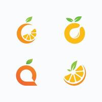 Orange logo design symbol. illustration vector