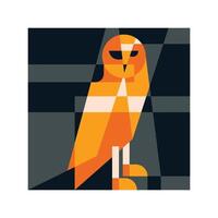 ILLUSTRATION 136, GEOMETRIC OWL WITH ABSTRACT STYLE vector