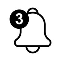 Notification Bell Icon. Incoming Inbox Message Alert, Outline Style Illustration vector