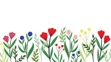 Abstract flower background design floral border frame vector