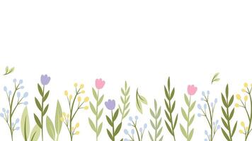 Abstract flower background design floral border frame vector