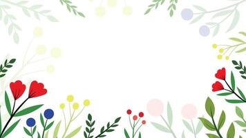 Abstract flower background design floral border frame vector