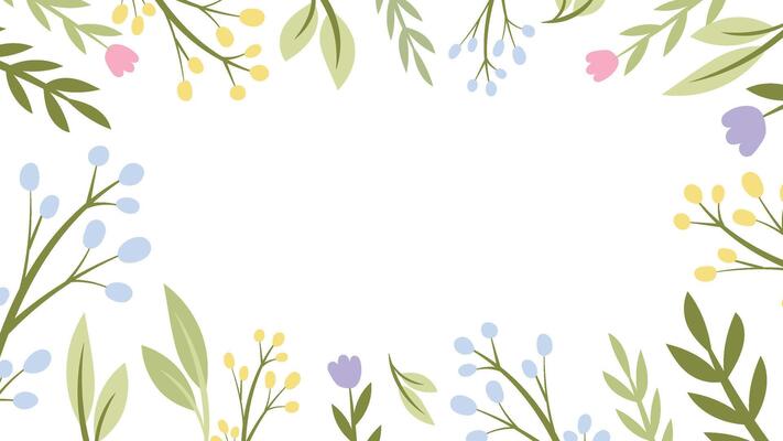 Abstract flower background design floral border frame