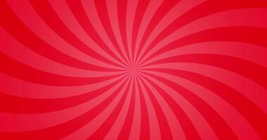 Simple Vibrant Radial Swirl Light Burst Stripe Effect With Gradient Red Color Plain Animation Blank Horizontal Background video