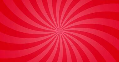 Simple Vibrant Radial Swirl Light Burst Stripe Effect With Gradient Red Color Plain Animation Blank Horizontal Background video