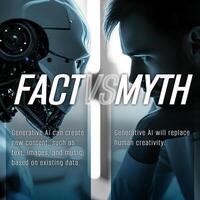 Generative AI Fact VS Myth for Linkedin Post template