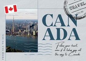 Travel To Canada Postcard Template