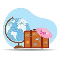 Travel and tourism illustration. vector