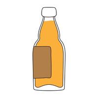 Cheer up friend. Glass of beer isolated illustration, minimal design. vector
