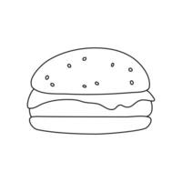 Burger Icon Illustration Logo Template vector