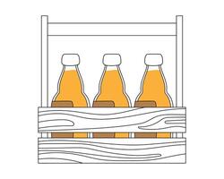 simple beer on large size simple design, beer on mug, barrel and bottle pattern design vector