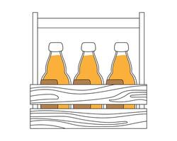 simple beer on large size simple design, beer on mug, barrel and bottle pattern design vector