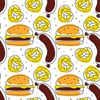 Hamburger with cheese, abstract background vector