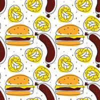 Hamburger with cheese, abstract background vector