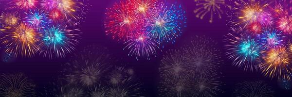 Fireworks Night Theme Header Cover template