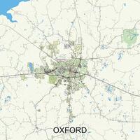 oxford, Misisipí, unido estados mapa póster Arte vector