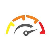 The tachometer, speedometer and indicator icon. Speed sign logo vector