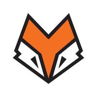 Fox face logo design vector