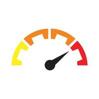 The tachometer, speedometer and indicator icon. Speed sign logo vector