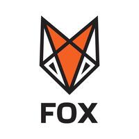 Fox face logo design vector