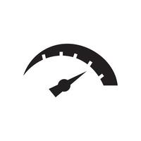 The tachometer, speedometer and indicator icon. Speed sign logo vector
