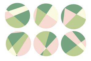 simple colorful circle shape instagram highligh set vector