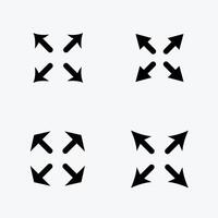Full screen size scale big icon set vector