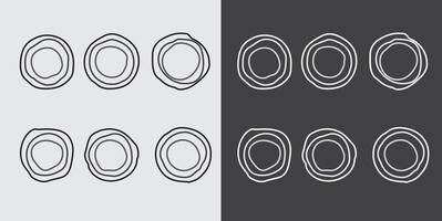 twirl circle wave icons vector