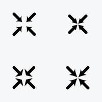 Full screen size scale small icon set vector