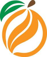 a orange and green leaf vector