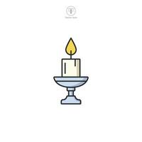 Candle Light Icon symbol illustration isolated on white background vector