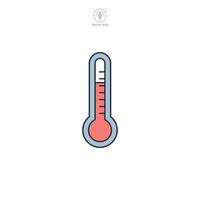 Thermometer Icon. Medical or Healthcare theme symbol illustration isolated on white background vector