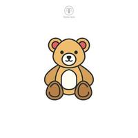 Teddy Bear Icon symbol illustration isolated on white background vector