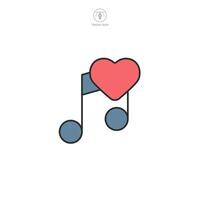 Love Song Icon symbol illustration isolated on white background vector