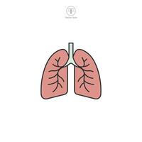 livianos icono. médico o cuidado de la salud tema símbolo ilustración aislado en blanco antecedentes vector