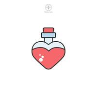 amor poción icono símbolo ilustración aislado en blanco antecedentes vector
